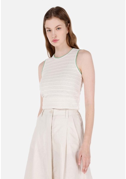 Slim Fit Kadın Ekru Atlet Cl1069090