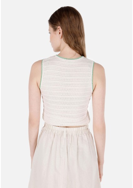 Slim Fit Kadın Ekru Atlet Cl1069090