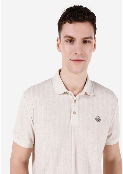Bej Erkek Polo K.kol