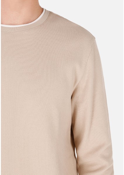 Bej Erkek Tshirt U.kol