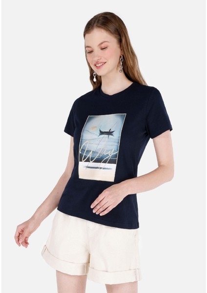 Lacivert Kadın Tshirt K.kol