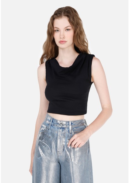 Siyah Kadın Tshirt K.kol