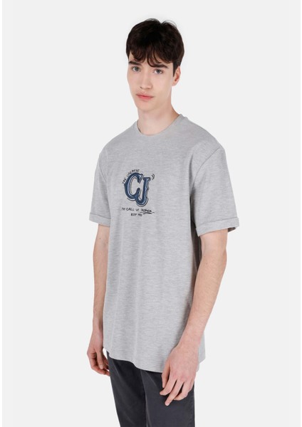 Gri Erkek Tshirt K.kol