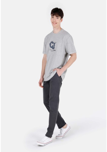 Gri Erkek Tshirt K.kol
