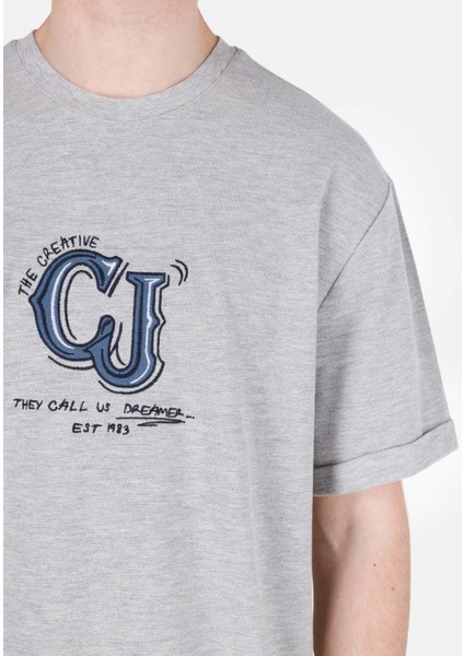 Gri Erkek Tshirt K.kol