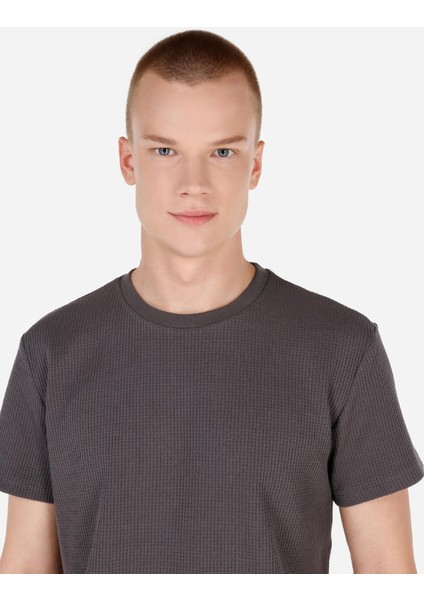 Antrasit Erkek Tshirt K.kol