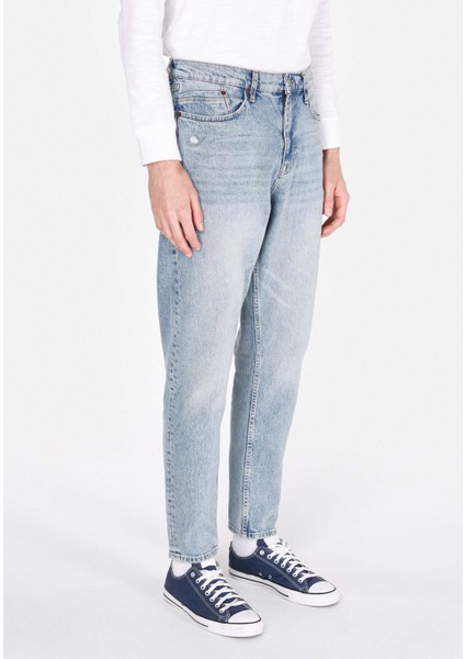 054 Neıl Loose Tapered Fit Erkek Mavi Jean Pantolon CL1074512