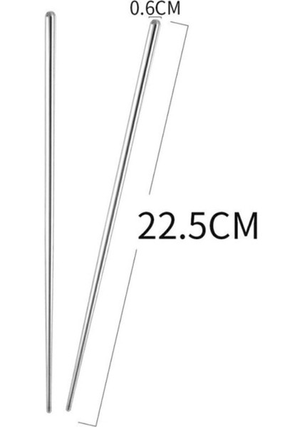Paslanmaz Çelik Çin Çubukları, 4 Parça, Metalik Renk, Dayanıklı ve şık tasarım fırsatları
