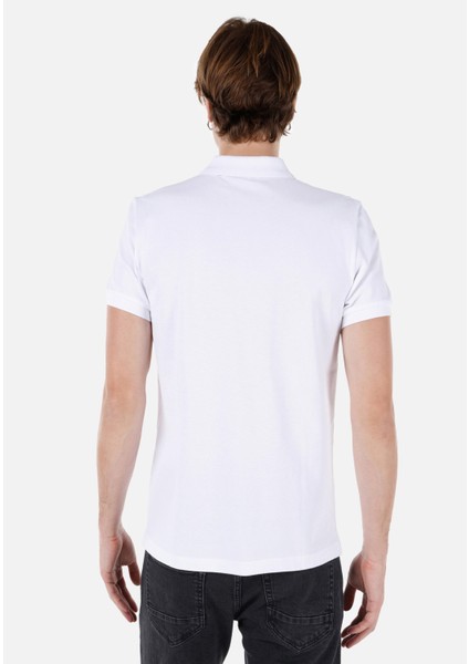 Regular Fit Polo Yaka Erkek Beyaz Polo Kısa Kol fiyatları