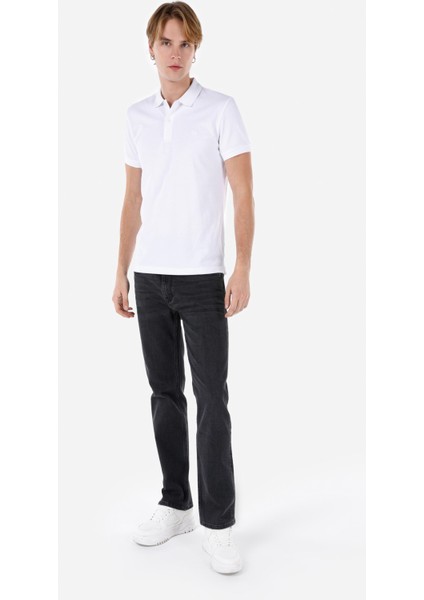 Regular Fit Polo Yaka Erkek Beyaz Polo Kısa Kol modelleri