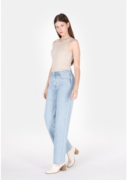 970 Berry Regular Fit Kadın Mavi Jean Pantolon Cl1073219