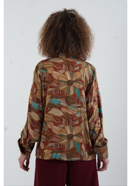 Vintage Floral Boyundan Bağlamalı Gömlek fırsatları