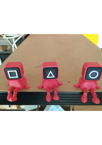 Squid Game 3 Lü Oturan Figür 3D Baskı
