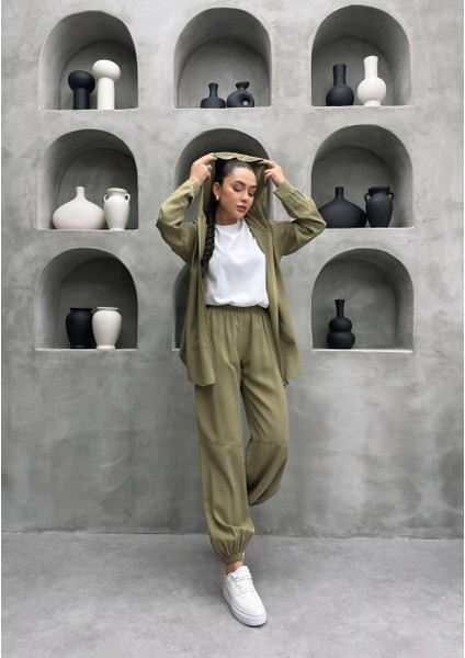 Premium Kalite Tncl Kumaş Kapüşonlu Ikili Takım modelleri