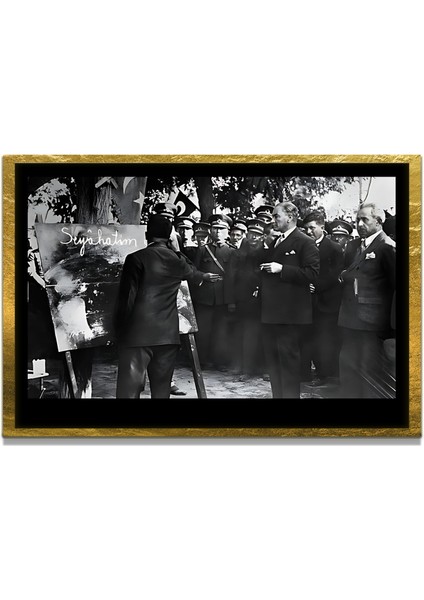 Gazi Mustafa Kemal Atatürk Özel Seri Design Cam Tablo Model: 682