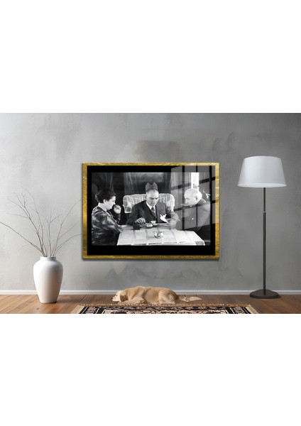 Gazi Mustafa Kemal Atatürk Özel Seri Design Cam Tablo Model: 503