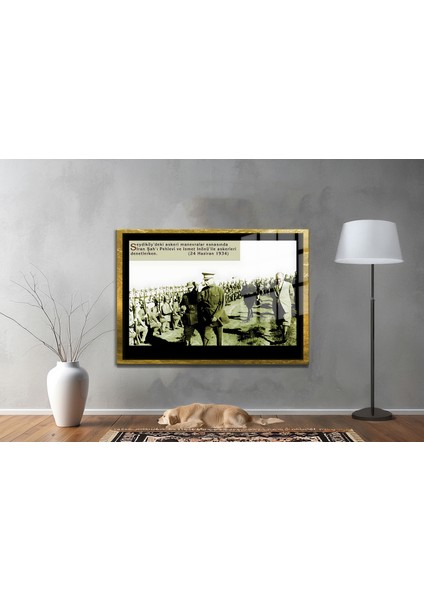Gazi Mustafa Kemal Atatürk Özel Seri Design Cam Tablo Model: 525