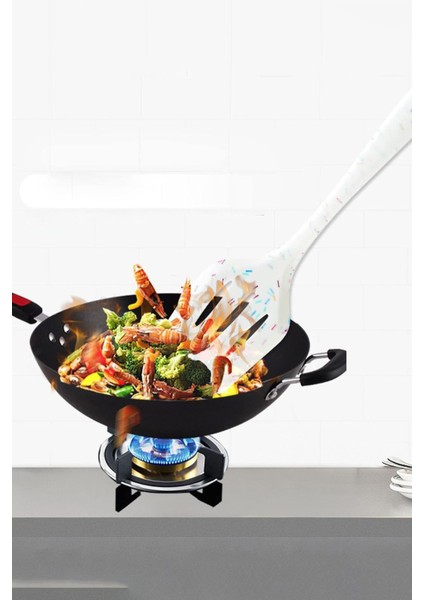 10 Parçalı Beyaz Noktalı Silikon Spatula Seti, Çok Amaçlı ve Dayanıklı Mutfak Aracı fiyatları