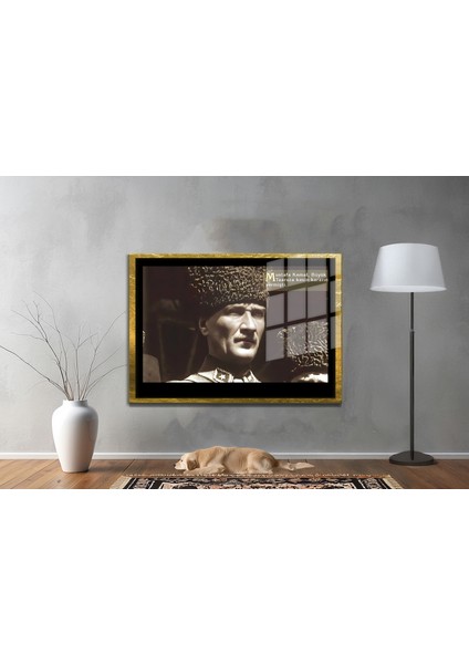 Gazi Mustafa Kemal Atatürk Özel Seri Design Cam Tablo Model: 729