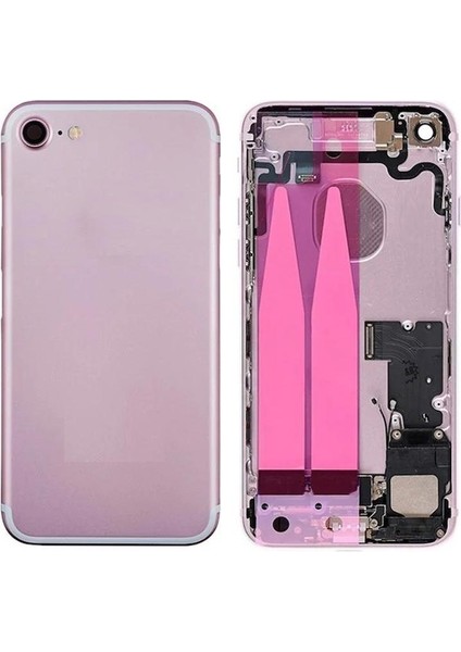 Apple iPhone 7 Ile Uyumlu Dolu Kasa Pembe