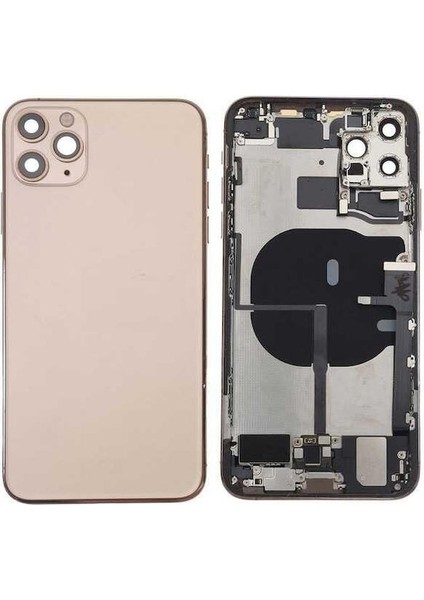 Apple iPhone 11 Pro Ile Uyumlu Dolu Kasa Altın