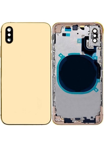 Apple iPhone Xs Max Ile Uyumlu Boş Kasa Altın