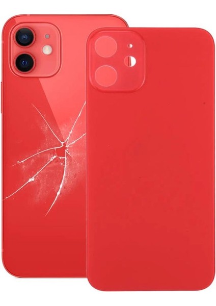 Apple iPhone 12 Mini Uyumlu Arka Pil Kapağı Kırmızı