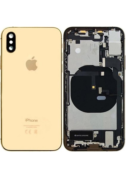 Apple iPhone Xs Ile Uyumlu Dolu Kasa Altın