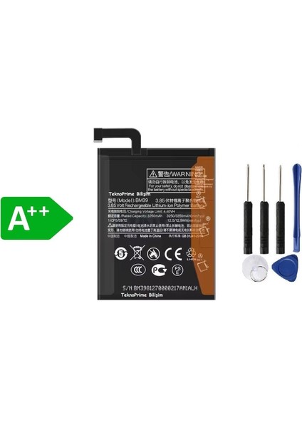 Xiaomi Mi 6 BM39 ile Uyumlu Ithal Pil