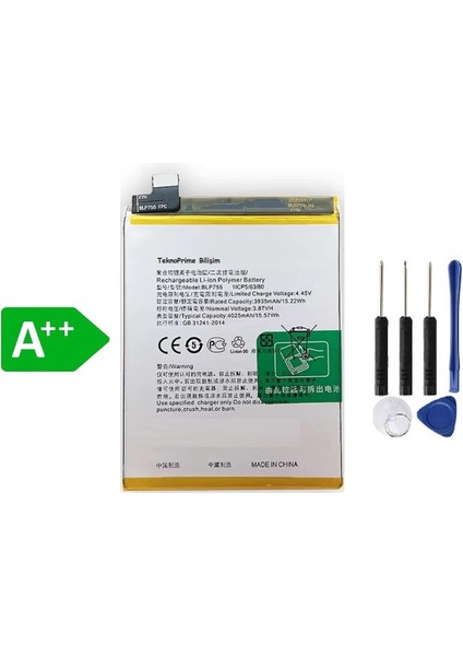 Oppo Reno 3 ile Uyumlu Ithal Pil BLP755