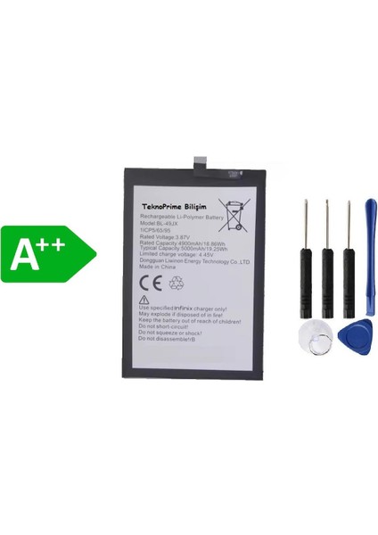 Infinix Hot 10 Pro ile Uyumlu Ithal Pil BL49JX