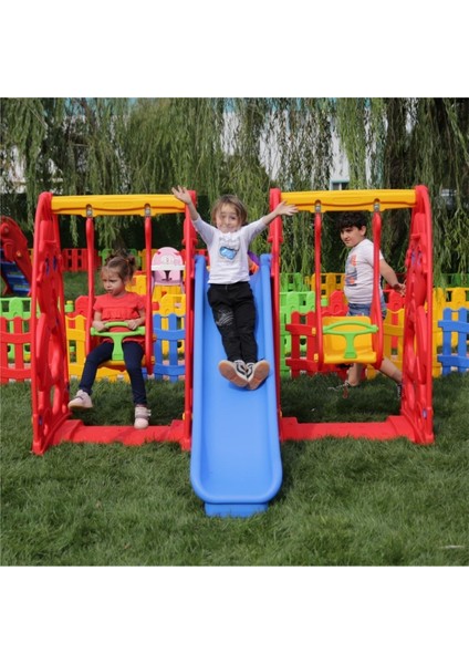 Kaydıraklı Salıncak Seti – Büyük Çocuk Oyun Parkı & Aktivite Alanı