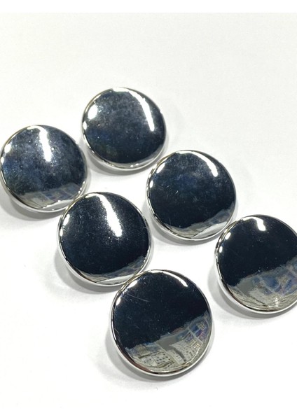 Ceket Düğmesi / Metalize(plastik) Düz Model / Gümüş 2,2 Cm fiyatları