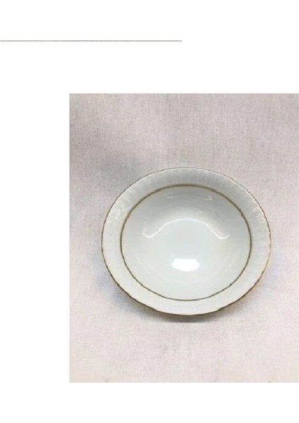 12 Adet 14 cm Porselen Altın Yaldızlı Kase Çorba Kasesi