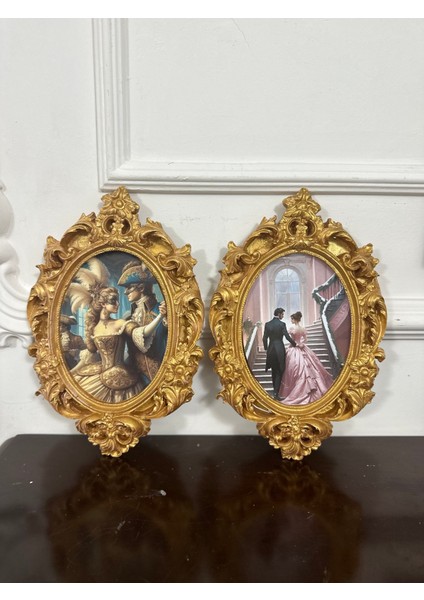 Vintage Tarzı El Yapımı 2li Tablo Set 26 cm fiyatları