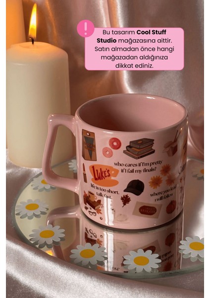 Pembe Seramik Kupa, Şık ve Sıcak Anlar İçin Ideal, Tekli Paket