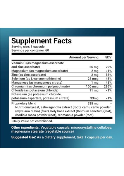 Adrenal Cortisol Support - Mood, Focus, Relaxation Stress 60 Capsul.usa Menşei.ozelsporcugıdaların'dan 3865 fırsatları