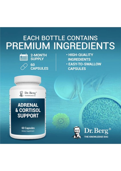 Adrenal Cortisol Support - Mood, Focus, Relaxation Stress 60 Capsul.usa Menşei.ozelsporcugıdaların'dan 3865 indirimleri