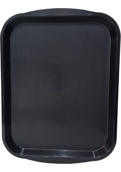 Siyah Plastik Servis Tepsisi 40x31 cm, Dayanıklı ve şık tasarım