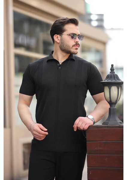 Erkek Polo Yaka Saç Örgü Polyemid T-Shirt Triko Terletme Yapmaz fiyatları