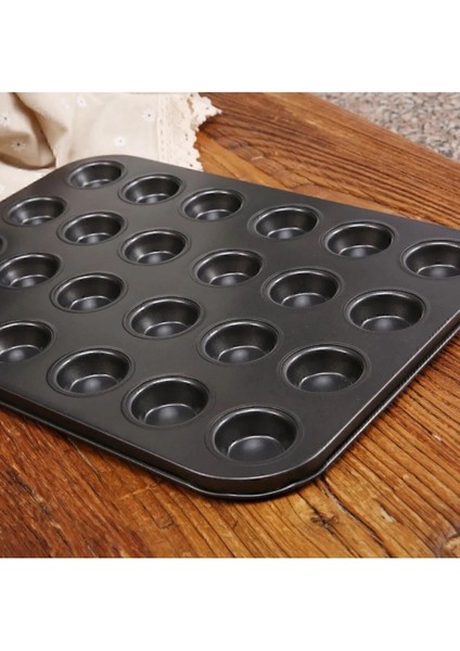 24'lü Çok Amaçlı Kek ve Tartolet Kalıbı, Metal, 1 Parça, Muffin Formu