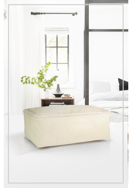 3'lü Set Orta Boy 50X25X20 cm Baza & Çekyat Altı , Kıyafet Düzenleyici Hurç Krem fiyatları