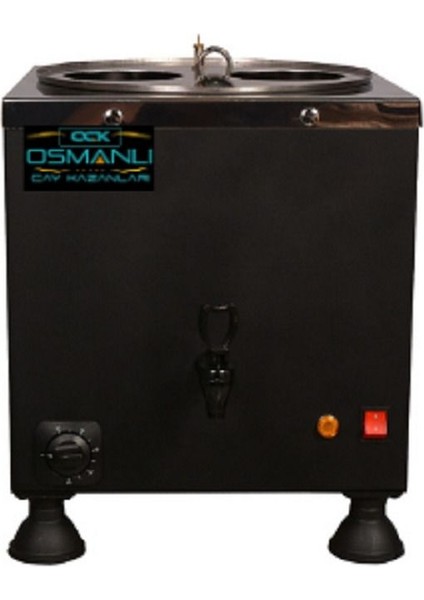 osmanlı 2 Demlikli Yalıtımlı Çay Kazanı Şamandıralı Tam Otomatik Semaver Çaycı Çay Makinesi 23 Lt