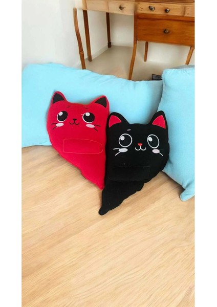 Küstüm-Barıştım Peluş Kedi Yastık 40 cm