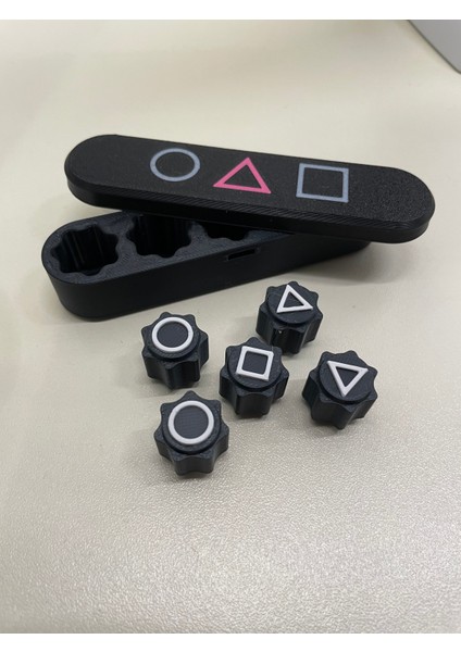 Squid Game Gonggi 5 Taş Özel Siyah Oyun Seti,kutulu, Sesli ve Ağır Taşlı ,black Özel Seri modelleri