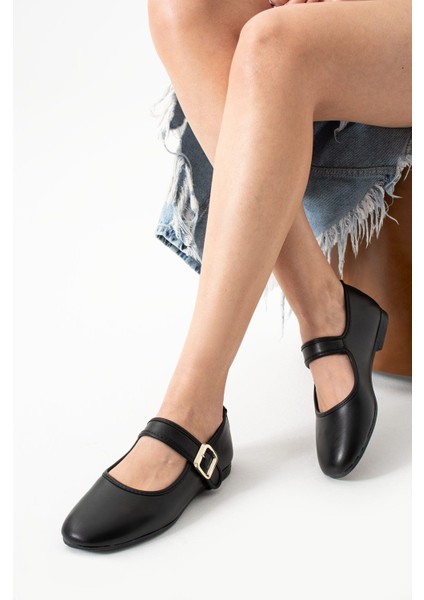 Hova Bant Detaylı Cilt Yuvarlak Burun Düz Taban Günlük Kadın Babet fiyatları