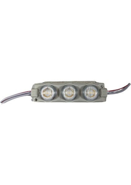 24 Volt Gün Işığı Watt 3 Lü Lensli 3030 Reklamcı Modül (10 Adet)