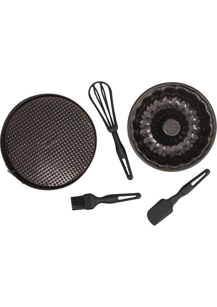 Şık 5 Parça Siyah Kek Seti, Alüminyum Tasarım, Lezzetli ve Kaliteli Malzeme fırsatları