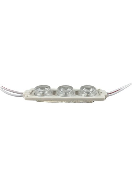 24 Volt Beyaz 3 Watt 3 Lü Lensli 3030 Reklamcı Modül (10 Adet)