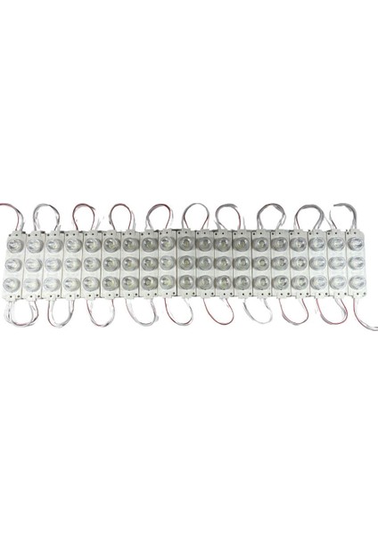 24 Volt Beyaz 3 Watt 3 Lü Lensli 3030 Reklamcı Modül (10 Adet)